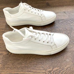 M. Gemi White Leather Low-Top Sneakers